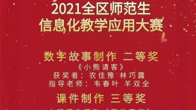 教育学院学子在2021年全区师范生信息化教学应用大赛喜获佳绩